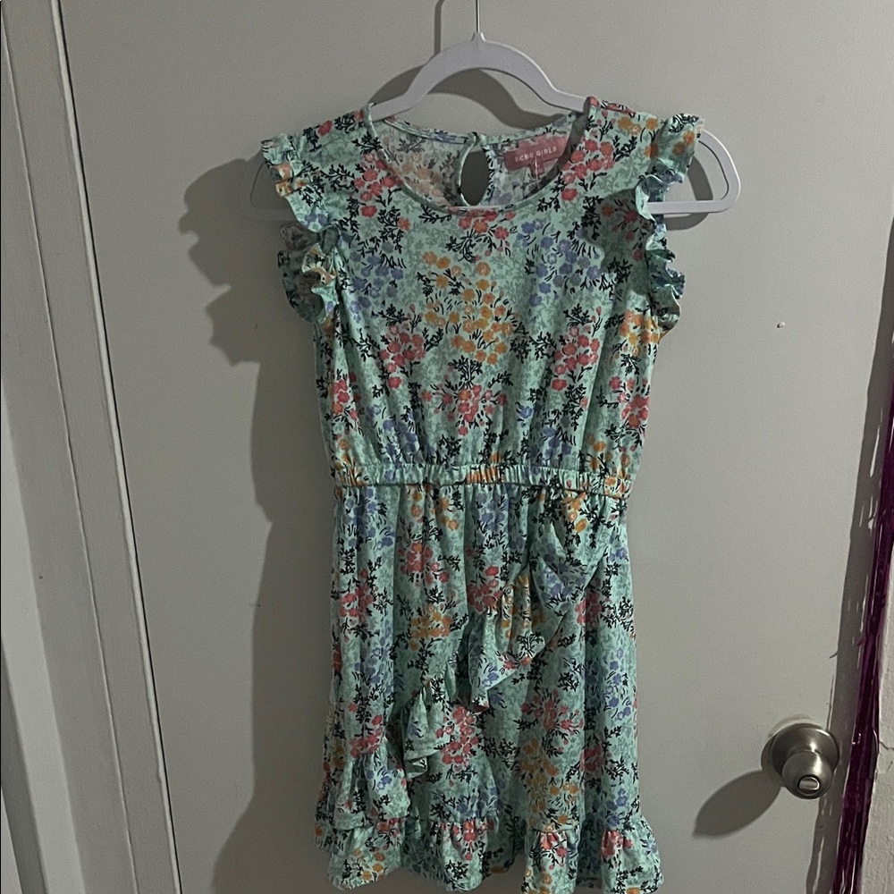 BCBGirls Floral Kids Dress - Blue and Pink